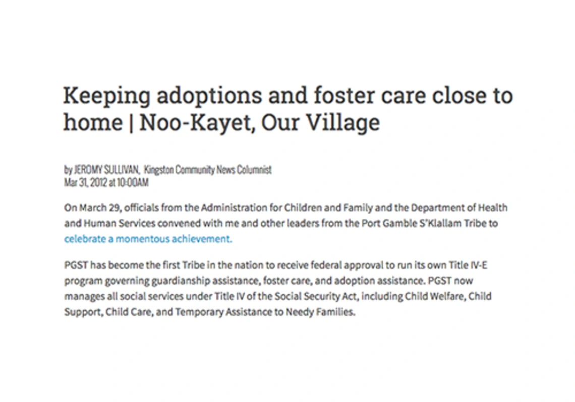 Keeping adoptions and foster care close to home