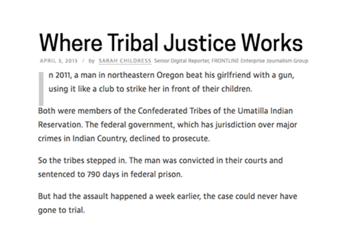 Where Tribal Justice Works