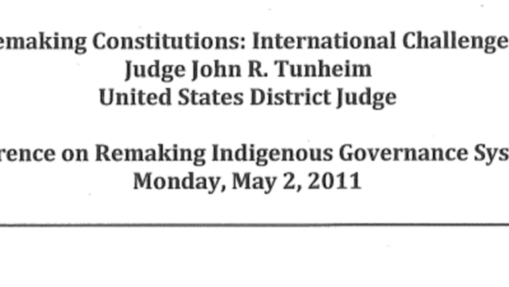 Remaking Constitutions: International Challenges