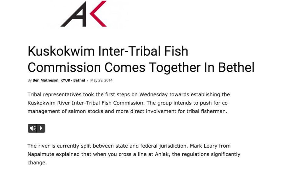 Kuskokwim Inter-Tribal Fish Commission Comes Together In Bethel Kuskokwim Inter-Tribal Fish Commission Comes Together In Bethel