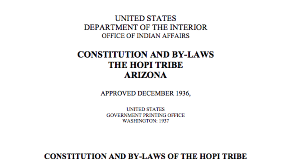 Hopi Tribe: Governmental Structure Excerpt Hopi Tribe: Governmental Structure Excerpt