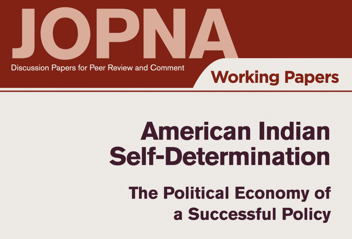 American Indian self-determination: The political economy of a successful policy 