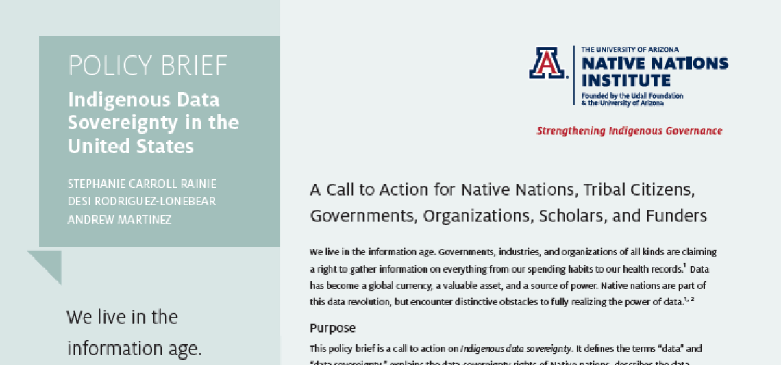 Policy Brief: Indigenous Data Sovereignty in the United States