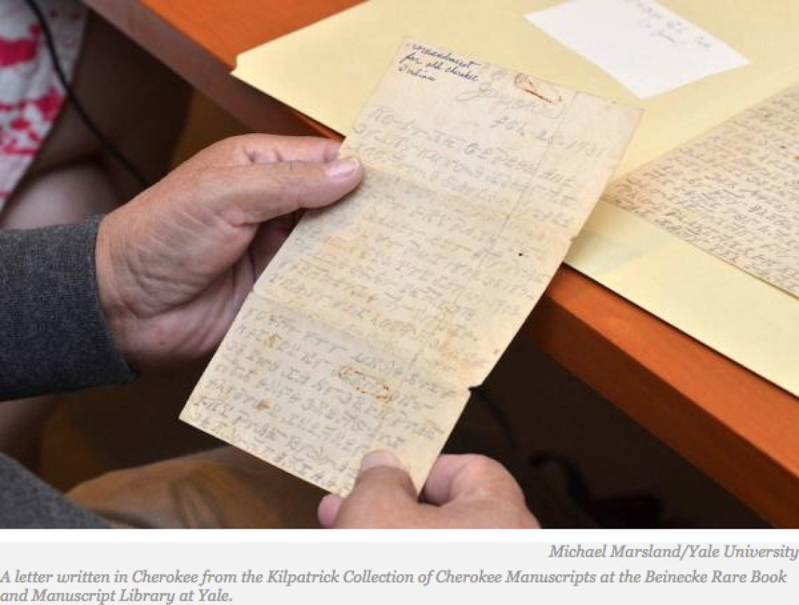 Keeping Language Alive: Cherokee Letters Being Translated for Yale