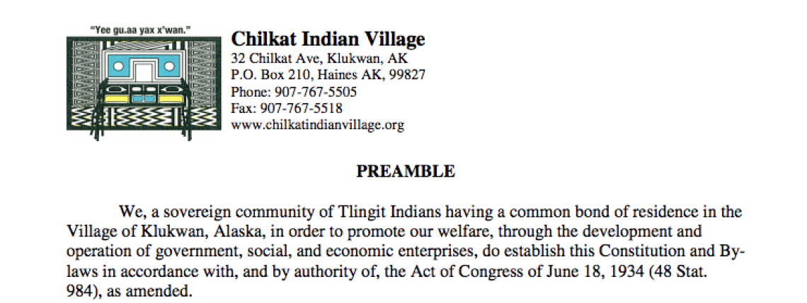 Chilkat Indian Village: Citizenship Excerpt