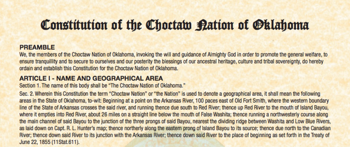 Choctaw Nation of Oklahoma: Judiciary Functions/Dispute Resolution Excerpt