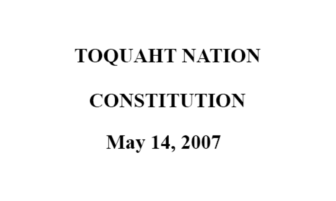 Toquaht Nation: Judiciary Functions/Dispute Resolution Excerpt