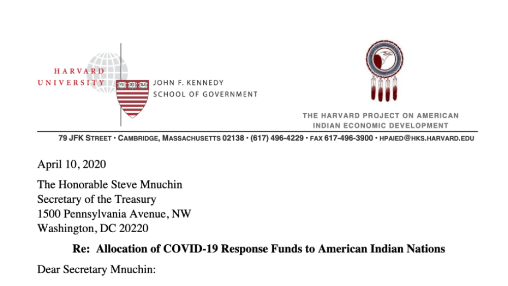Allocation of COVID-19 Response Funds to American Indian Nations