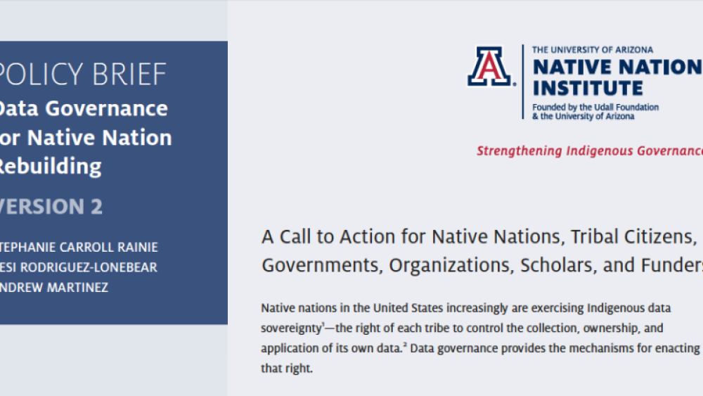 Policy Brief: Data Governance for Native Nation Rebuilding