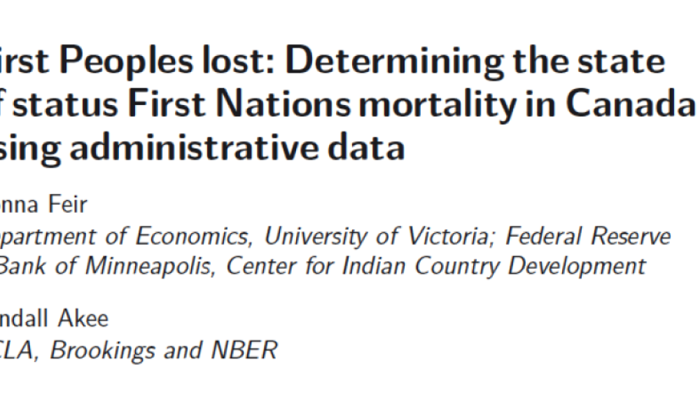 First Peoples Lost: Determining the State of Status First Nations Mortality in Canada Using Administrative Data