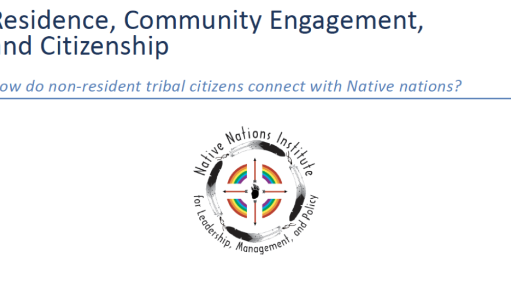 Residence, Community Engagement, and Citizenship of Non-Resident Tribal Citizens