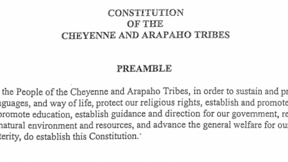 Cheyenne and Arapaho Tribes: Terms of Office Excerpt