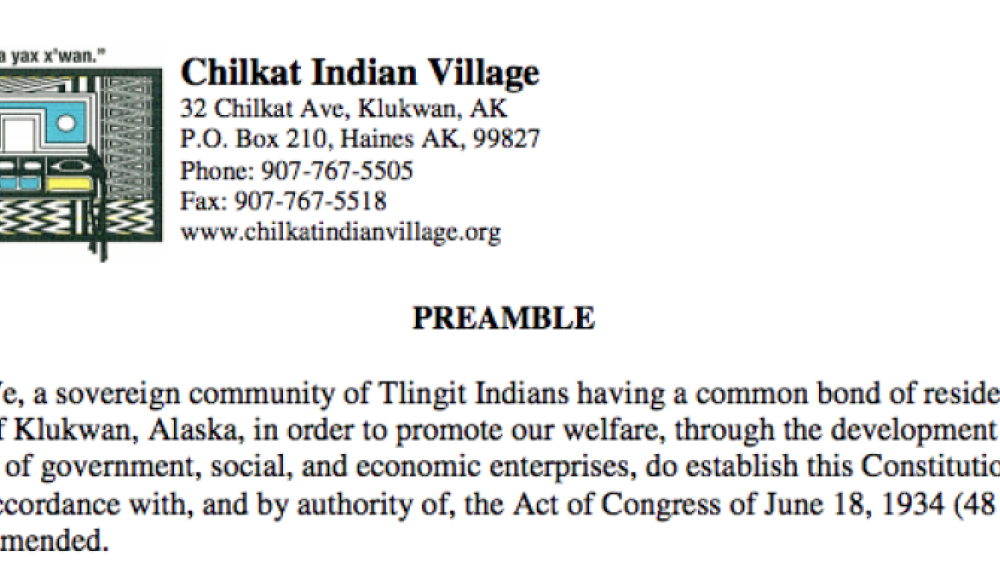 Chilkat Indian Village: Citizenship Excerpt