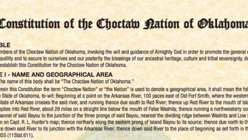 Choctaw Nation of Oklahoma: Judiciary Functions/Dispute Resolution Excerpt