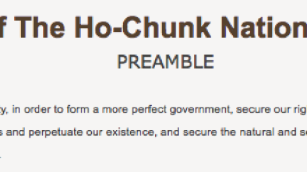 Ho-Chunk Nation: Governmental Structure Excerpt Ho-Chunk Nation: Governmental Structure Excerpt