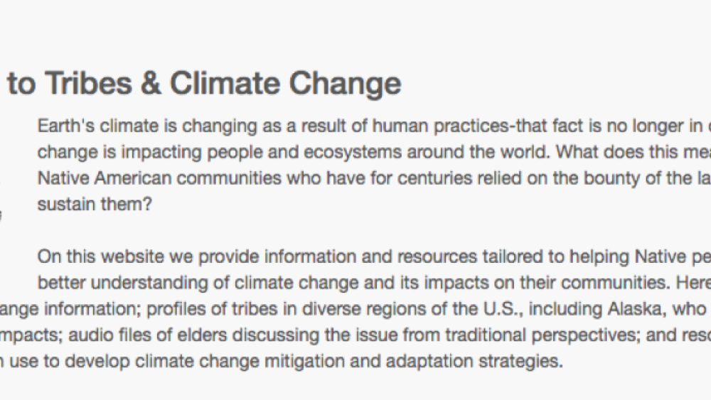 Mescalero Apache Tribe: Innovative approaches to climate change adaptation