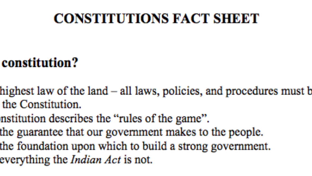 Constitutions Fact Sheet