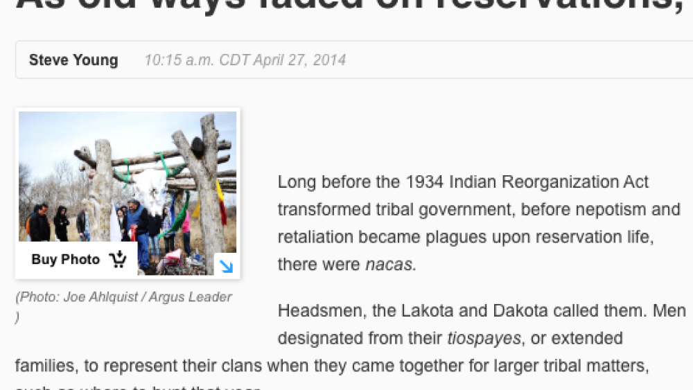 As old ways faded on reservations, tribal power shifted As old ways faded on reservations, tribal power shifted