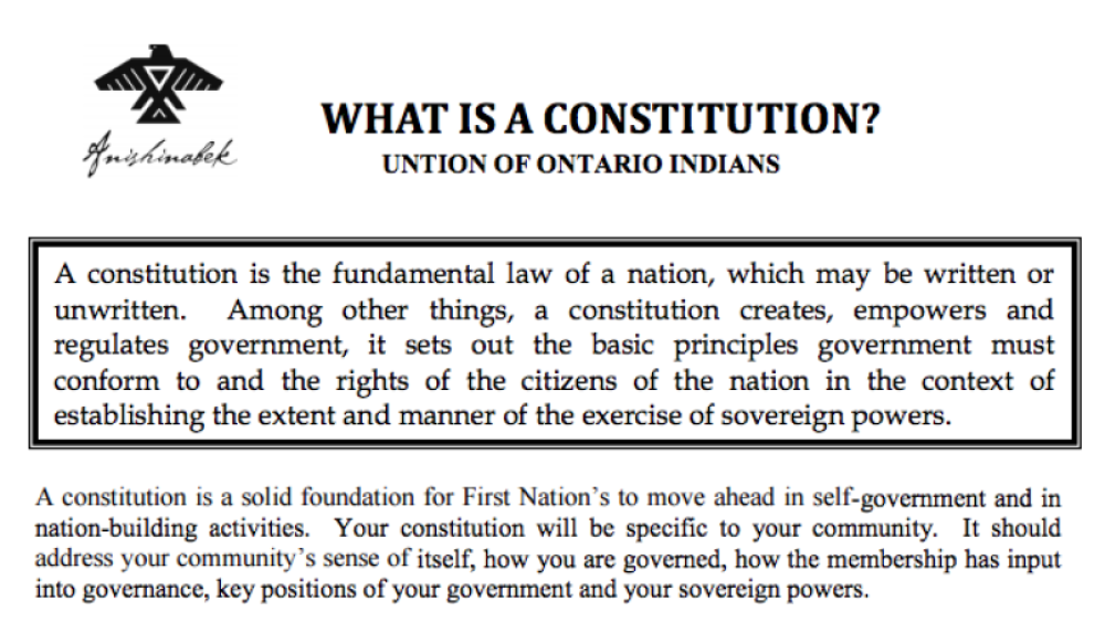 First Nation Constitutions