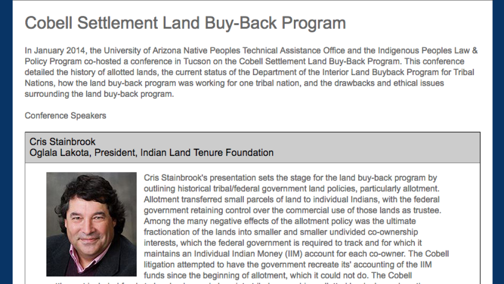 Cobell Settlement Land Buy-Back Program