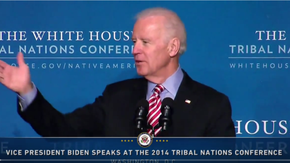 Vice President Biden Speaks at the 2014 White House Tribal Nations Conference Vice President Biden Speaks at the 2014 White House Tribal Nations Conference