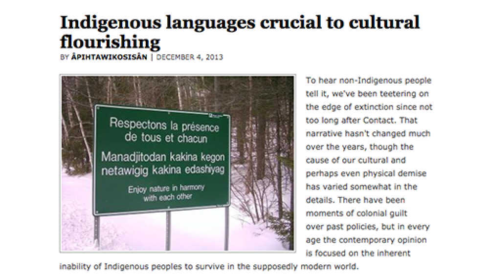 Indigenous languages crucial to cultural flourishing